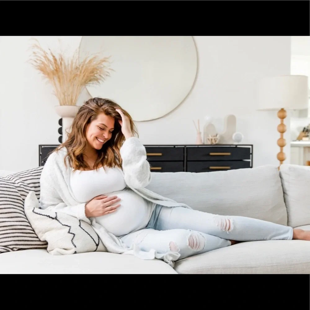 BLANQUI Denim Maternity Belly Support Skinny Jeans In Light Destroy Wash - Picture 4 of 10